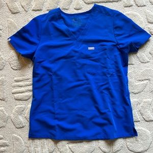 FIGS Royal Blue Catarina One Pocket Top